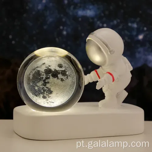 Base luminosa do astronauta Starry Night Night Crystal Ball